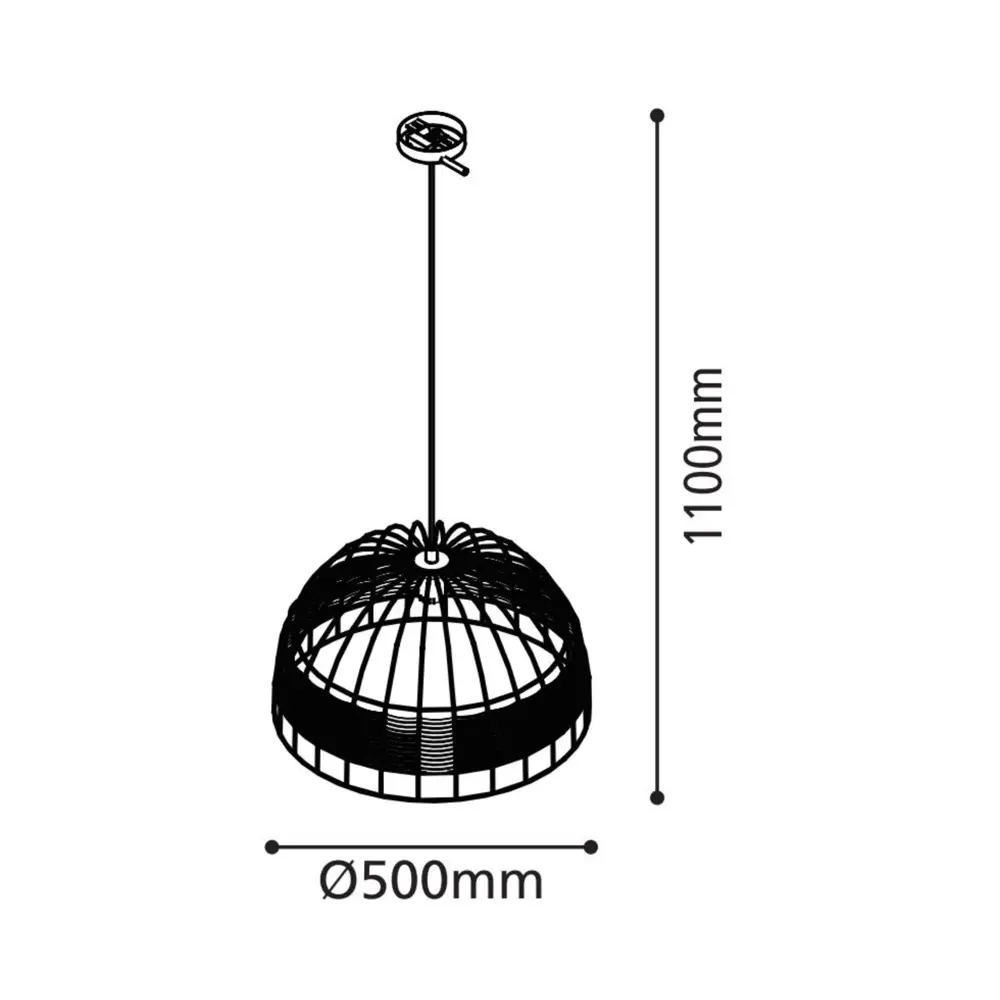 Подвесной светильник Eglo Carlton E27 60 Вт ø310 мм, цвет черный 82928064 STLM-2066072  - Вид №3