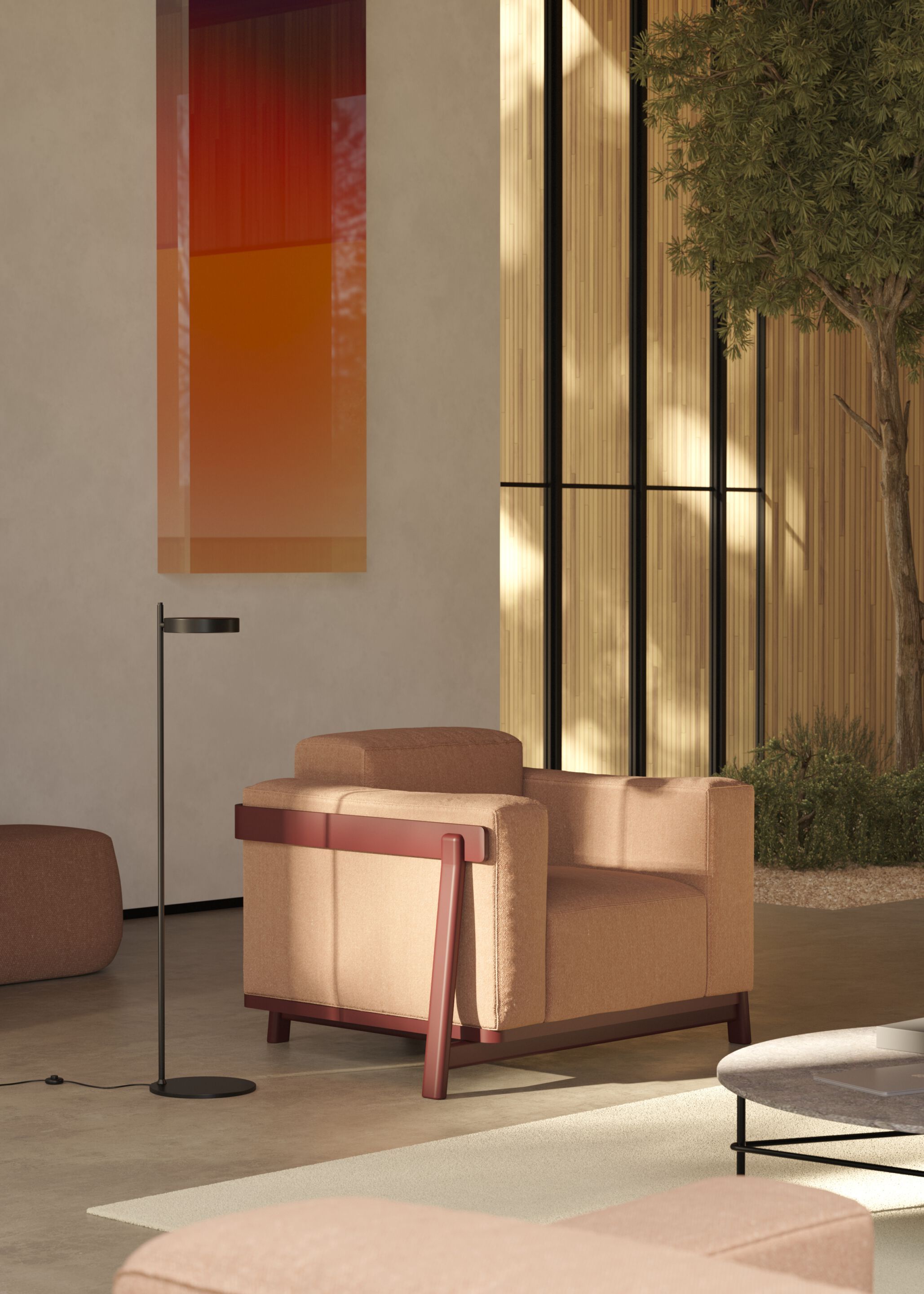 Тканевое кресло с подлокотниками Omelette Editions масала ARCH-00083986 - Вид №1