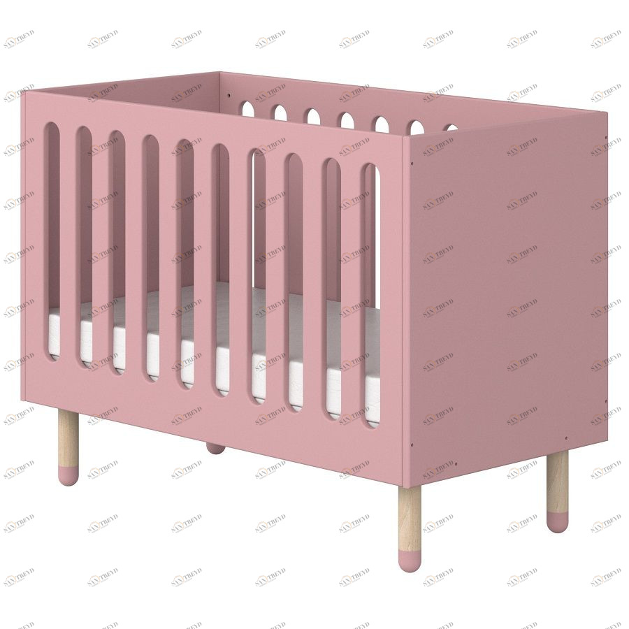 Кроватка детская Flexa Play, розовая 801980269