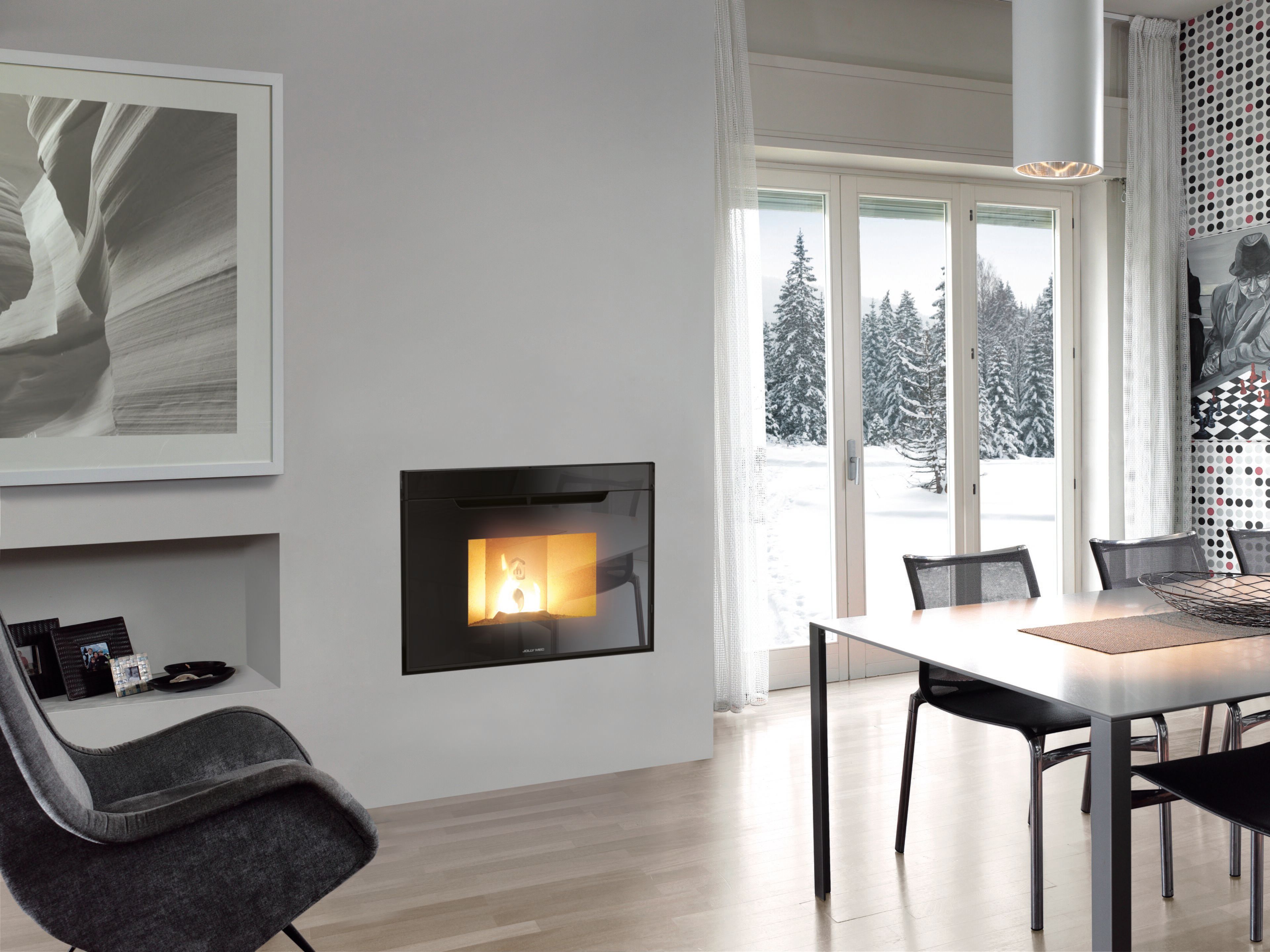 Вставка для камина на пеллетах класса A+ Jolly Mec воздушные системы ARCH-00137340 - Вид №1