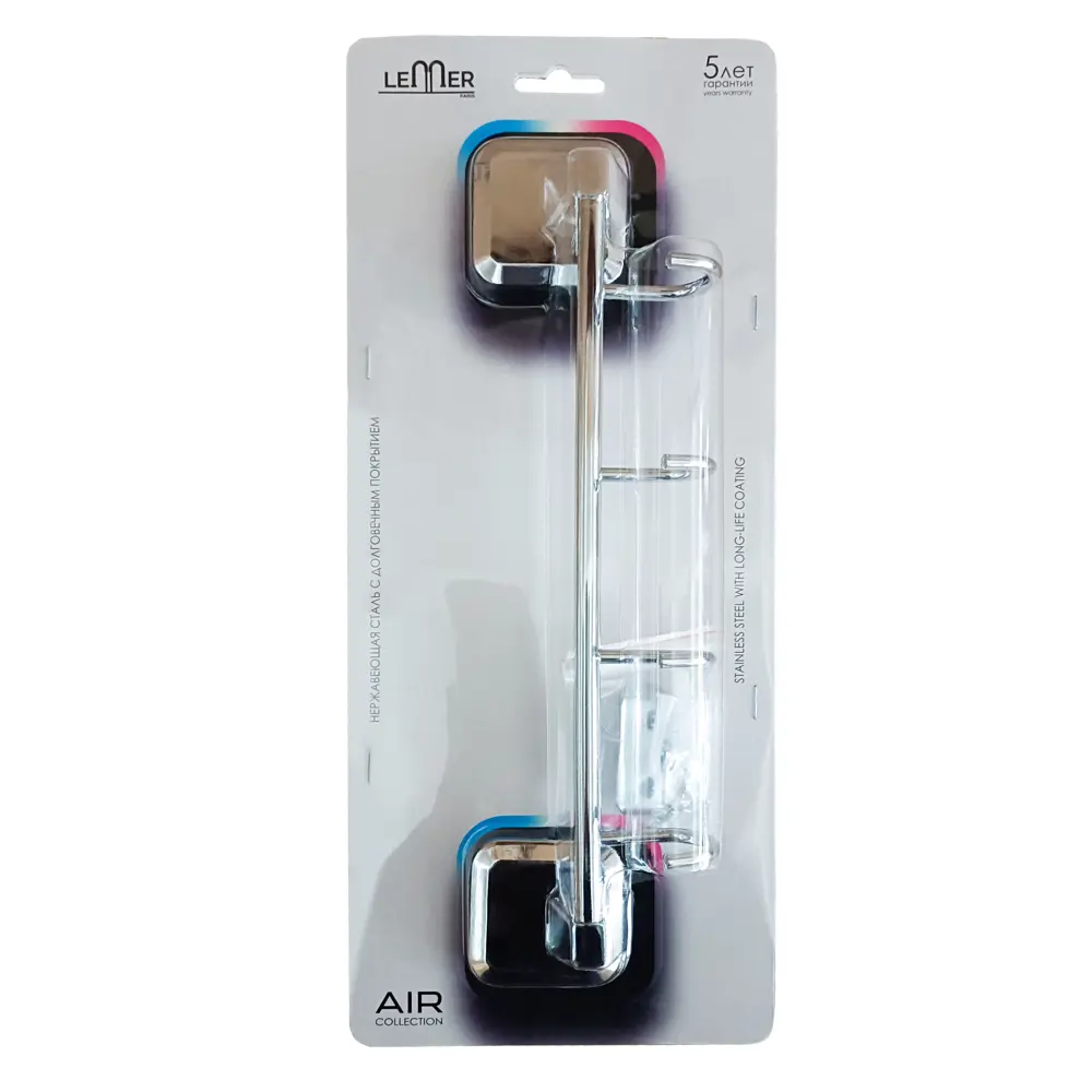 Держатель для полотенец Lemer Air с 4 крючками нержавеющая сталь цвет хром STLM-2012302 - Вид №1