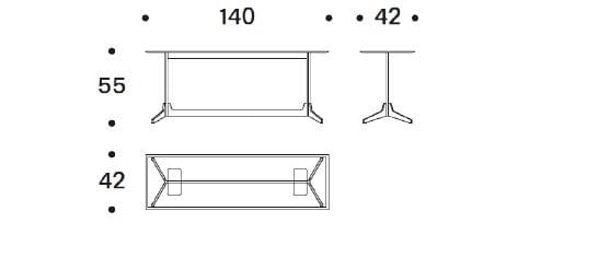 Консольный стол с верхней частью из каррарского мрамора и металлическим основанием Saba Italia ARCH-00121001 - Вид №3