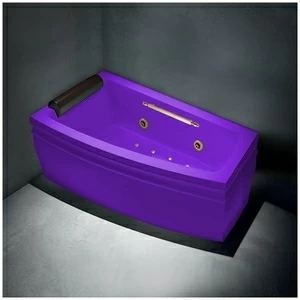 Ванна с гидро и аэромассажем фиолетовая с золотом Gruppo treesse Blanque 1690 SXATCV166AFZ