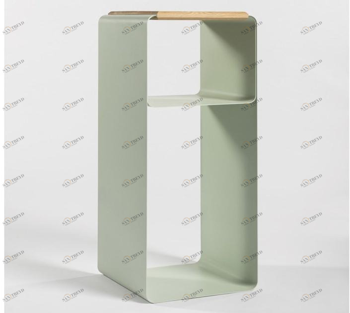 Medulum Открытый двусторонний книжный шкаф, покрытый лаком из листового металла Vodo Vo.lib 