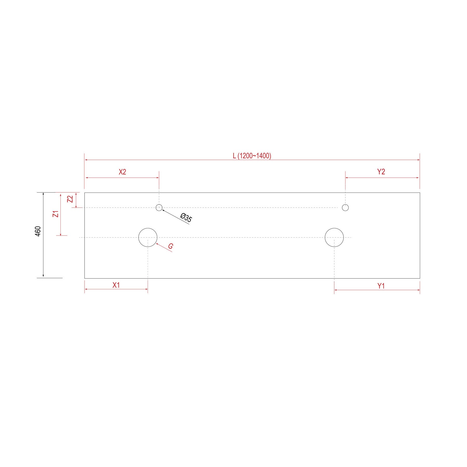 84059 SALGAR Столешница COMPAKT 46 от 1201 до 1400 мм на 2 умывальника HAVANA OAK  - Вид №1