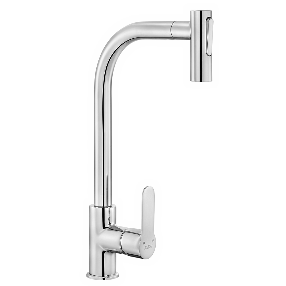 102118127st  Спиральный смеситель для мойки Nita - Ручной душ T - Экономия воды Eca  - Вид №1