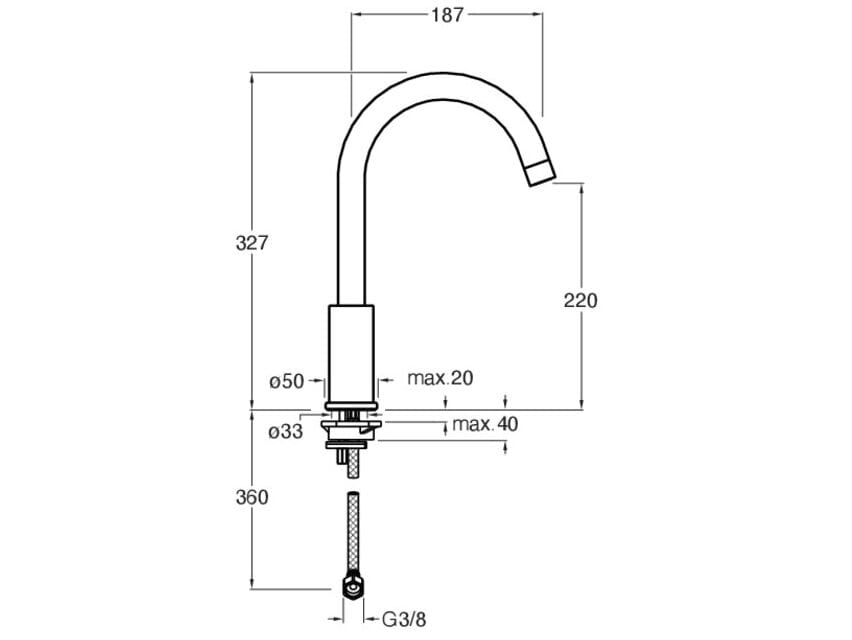 Кухонный смеситель для пола CRISTINA Rubinetterie Step ARCH-00033593 - Вид №2