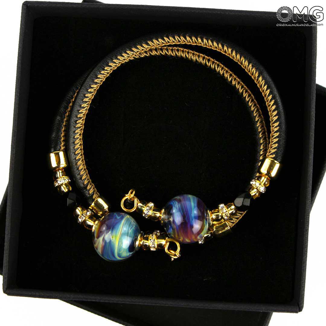 3742 ORIGINALMURANOGLASS Браслет Красивая Жизнь - халцедоновое стекло - муранское стекло OMG 18 см  - Вид №1