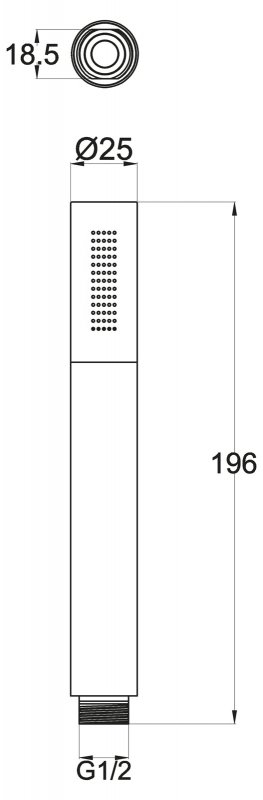 Ручной душ CARIN CAR-D1C-CRM BELBAGNO  - Вид №1