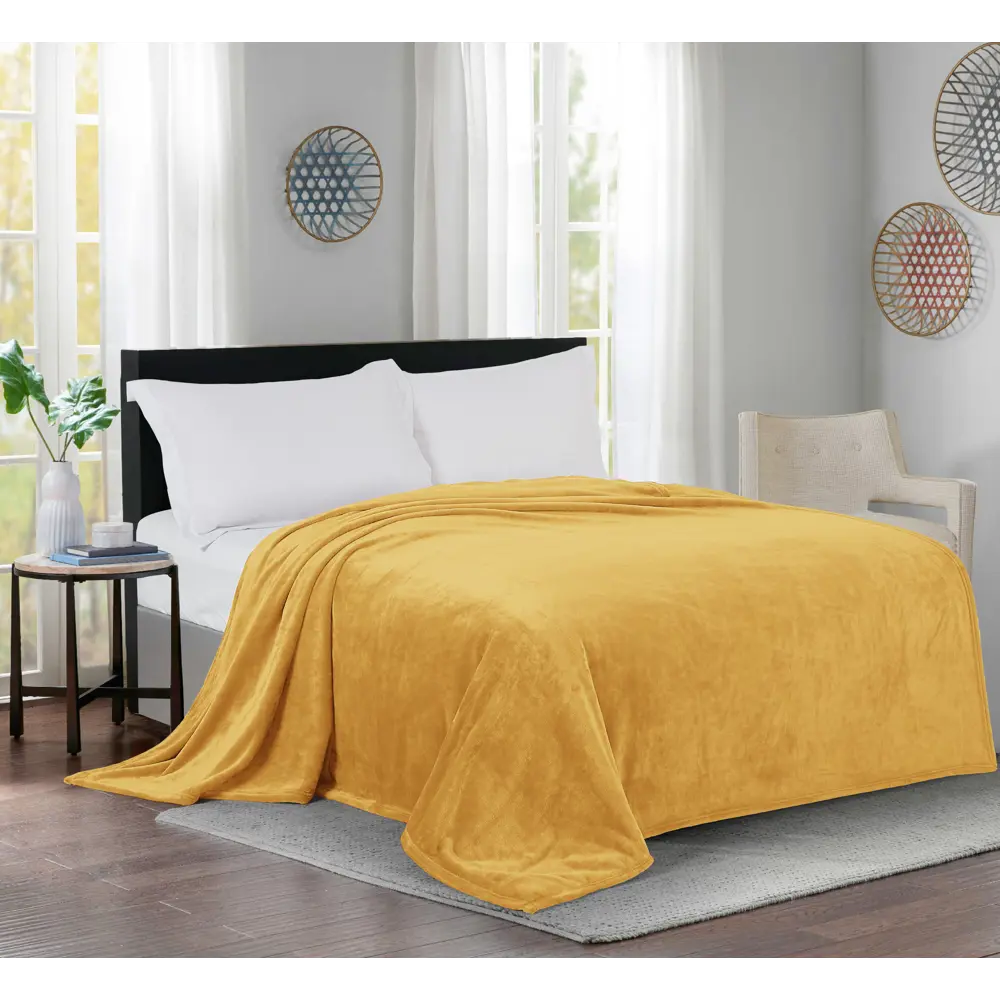 Плед Inspire Flandria 200x220 см микрофибра цвет желтый Jane 5 89025375 STLM-2013583 - Вид №3