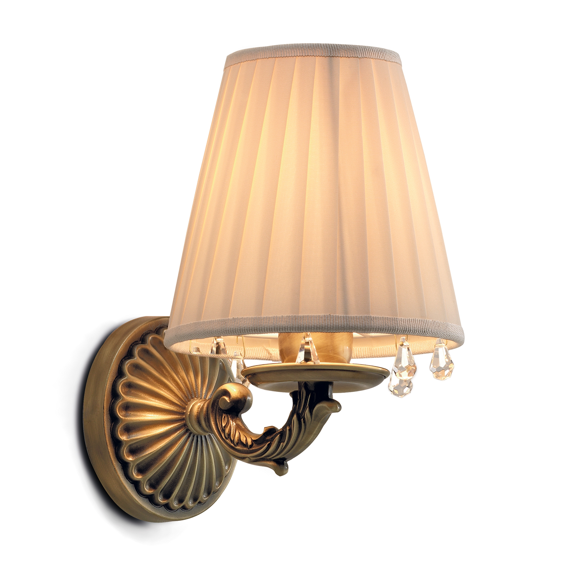 PY23 3SC Настенный светильник Piccadilly с абажуром и стразами Classico Treesseci 3SC