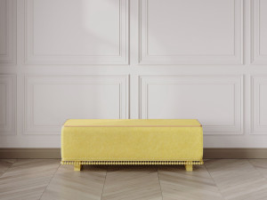 Мягкая скамейка из ткани