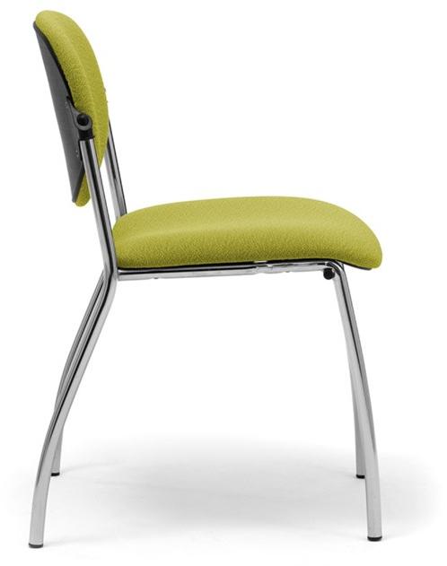 Leyform Приставной стул из хромированной стали и ткани  6540  - Вид №1