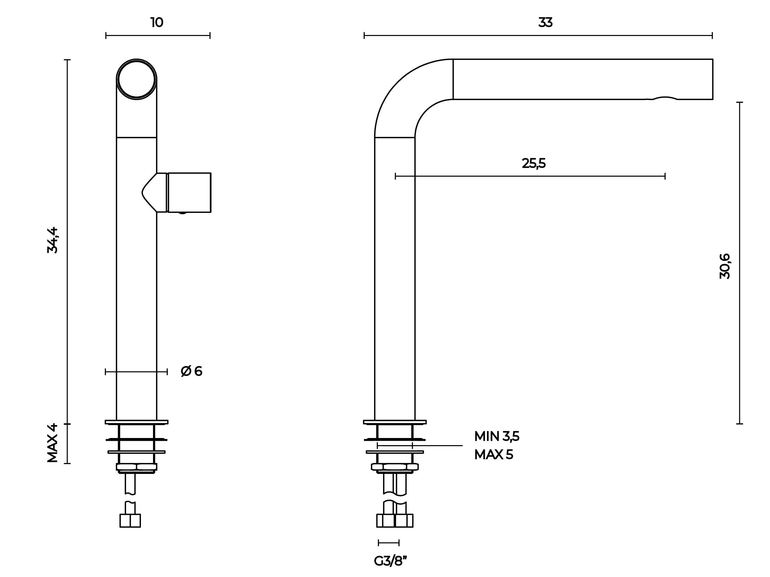 Смеситель для раковины из нержавеющей стали Trone Mage ARCH-00108716 - Вид №3