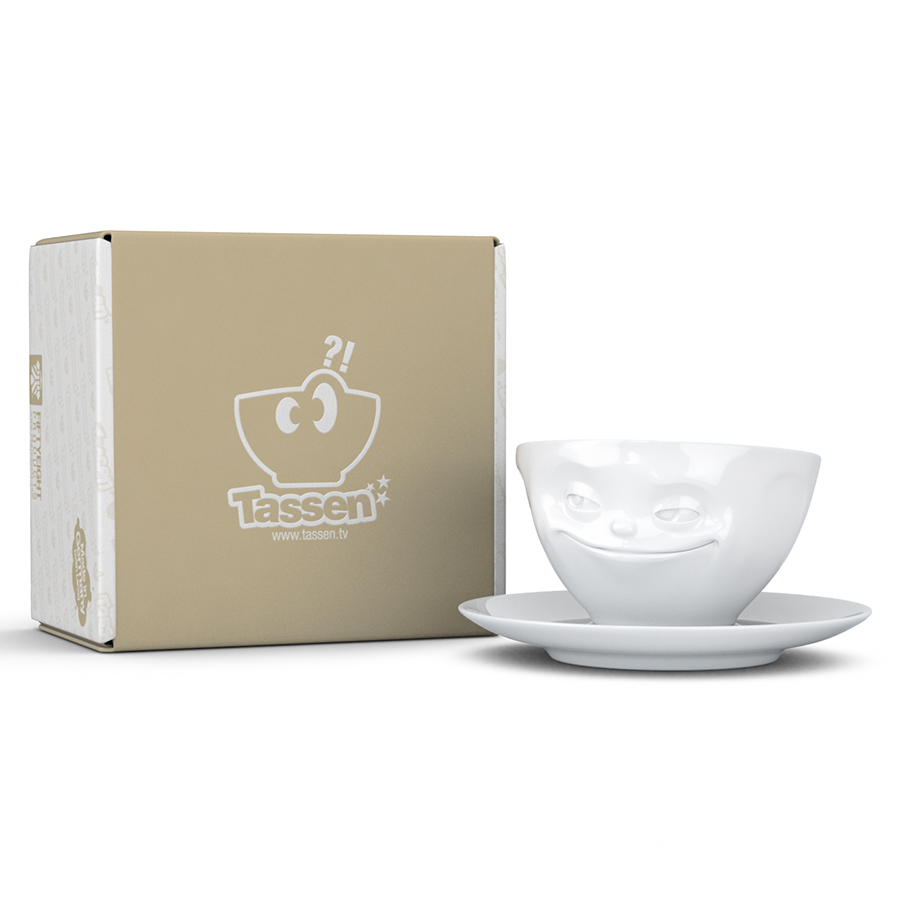 T01.41.01 Чайная пара tassen grinning 200 мл белая Tassen by FIFTYEIGHT PRODUCTS  - Вид №11