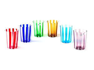 Набор из шести стаканов из муранского стекла ручной работы