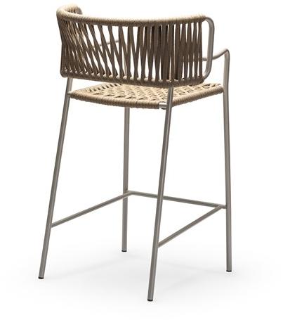 CHAIRS & MORE Высокий садовый табурет на морской веревке с подлокотниками Klot sun-id-1391045 - Вид №9