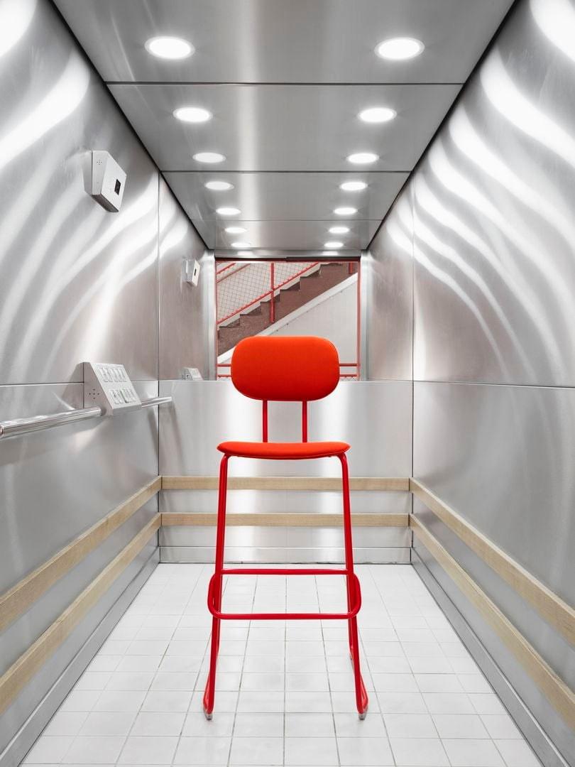 MDD Высокий табурет из саночной ткани с подставкой для ног New school sun-id-1477574 - Вид №3