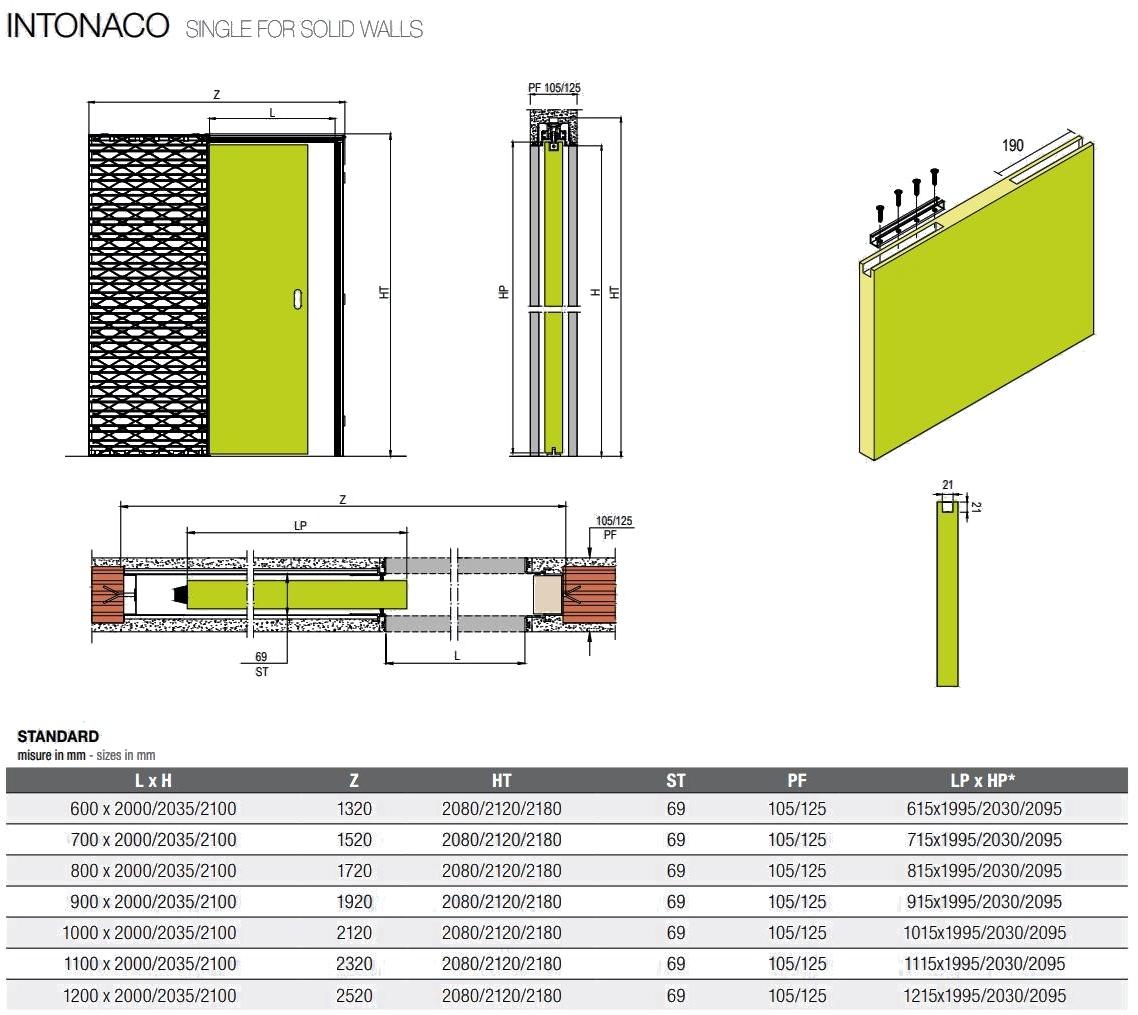 PROTEK® Рама для одностворчатых дверей заподлицо со стеной Linear® sun-id-1367725 - Вид №4