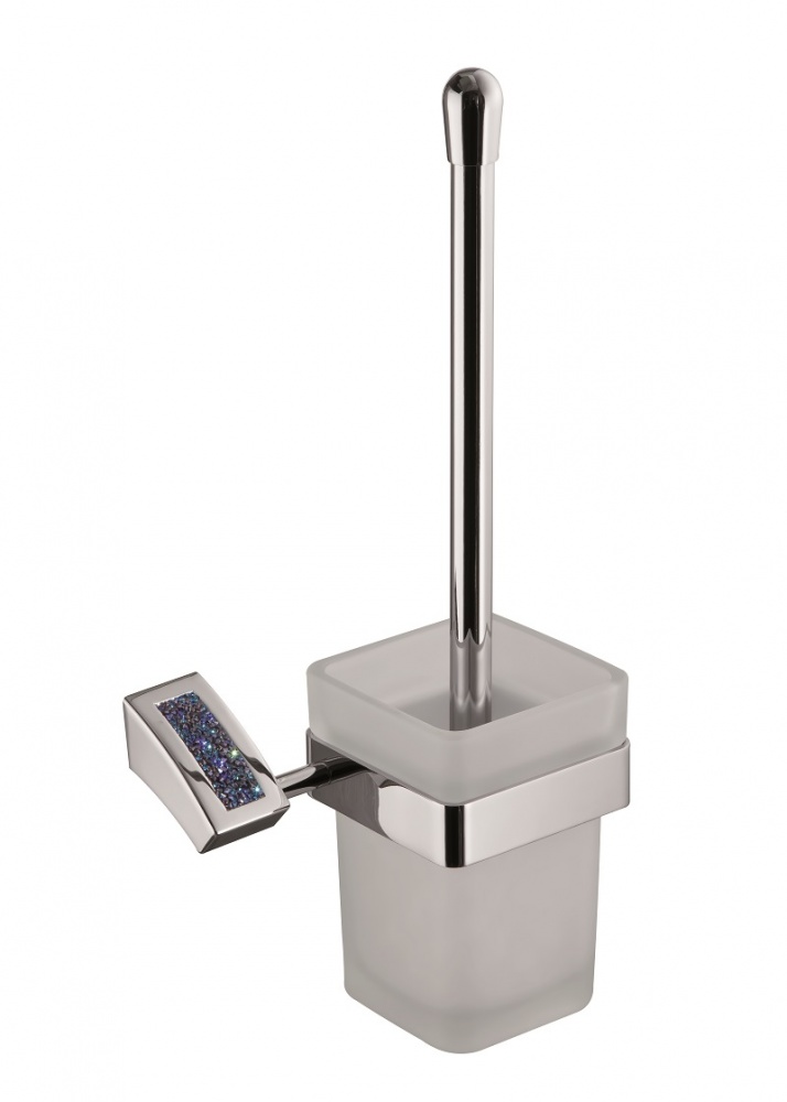 H9300/10BB Sanibano Estrella, настенный стеклянный ёрш, цвет хром-кристаллы Swarovski bermudа blue