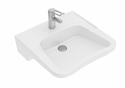 6105600001 Подвесная раковина настенная прямоугольная IDO  белая 