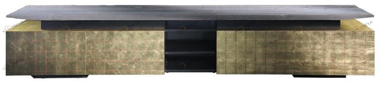 Garbarino Низкая тумба под телевизор сусальным золотом с ящиками Katai Kat tv1 