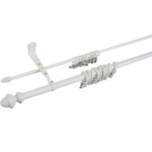 Карниз двухрядный Classic, 200 см, металл, цвет белый