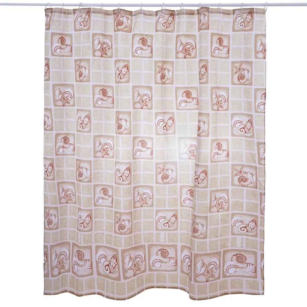 Штора для ванной комнаты «Vidage Тиритака» 180х180 см цвет бежевый Без серии STLM-2160005