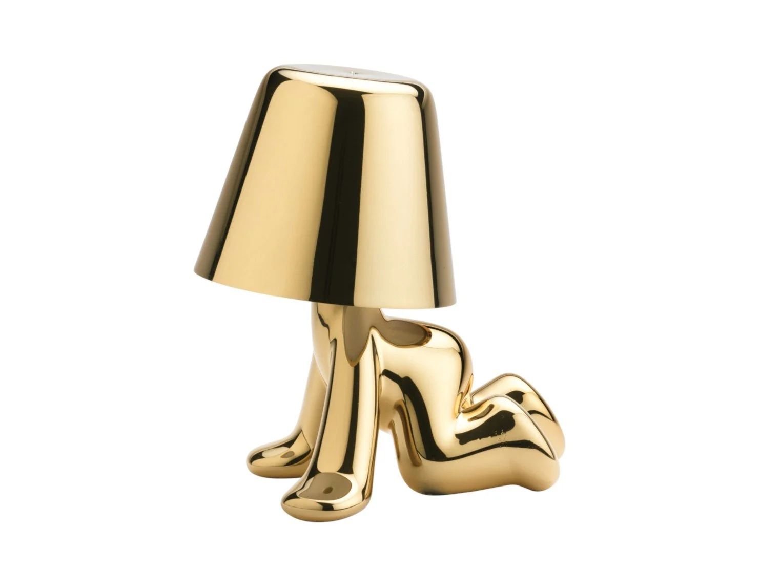 ABS батарея приведенная в действие светодиодная настольная лампа Qeeboo Golden Brothers ARCH-00069236