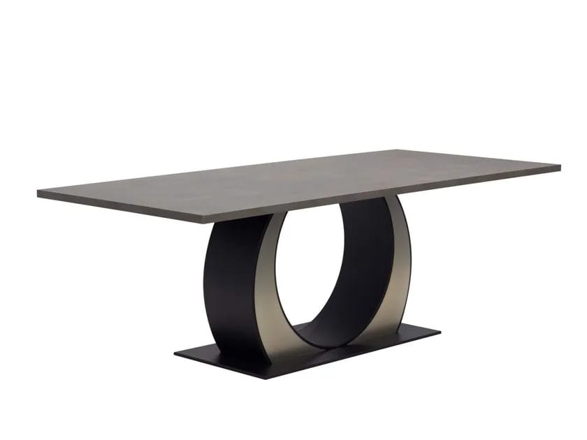 Прямоугольный стол со стальным основанием и ламинированным верхом ORO NERO Collection Eclipsy ARCH-00076302