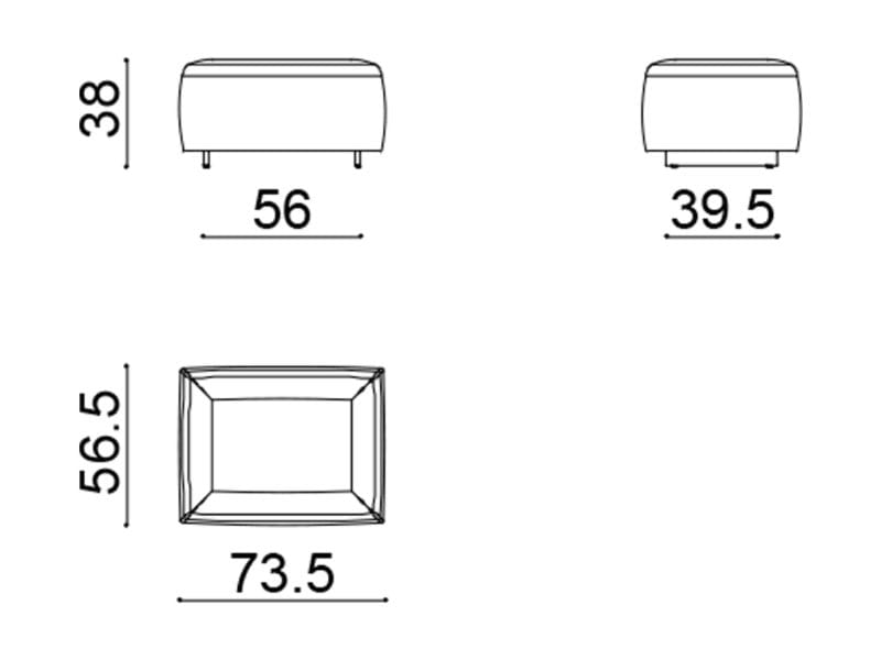 Съемный пуф из ткани Arper Steeve Lou ARCH-00070966 - Вид №4