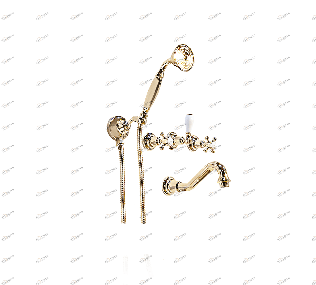 Gentry Home Смеситель для раковины мостик на 2 отверстия 200мм Mayfair Incalux GH100503