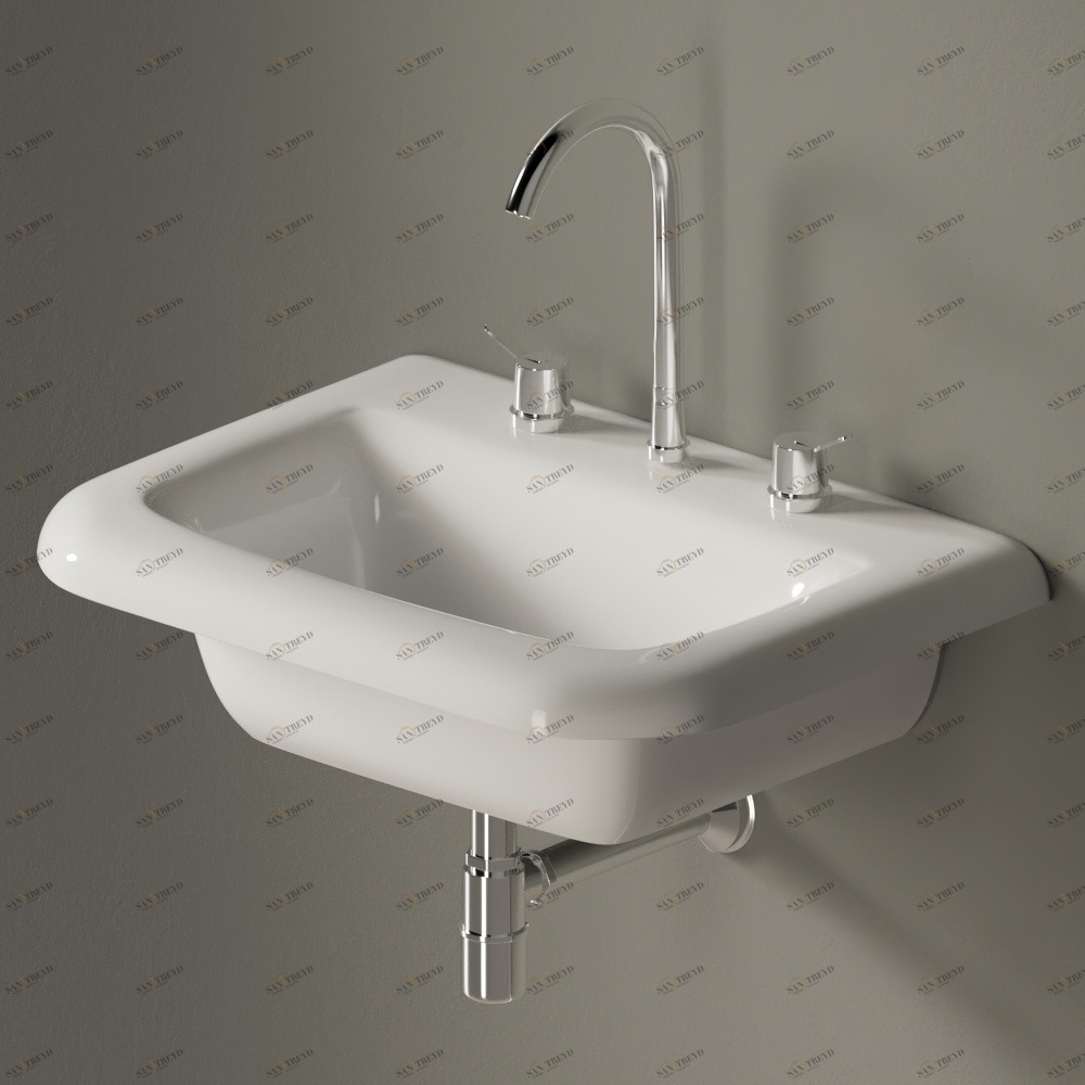 ACER07663RZZ Подвесная раковина настенная прямоугольная Agape  белая 