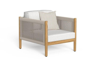 Садовое кресло из тикового дерева с подлокотниками