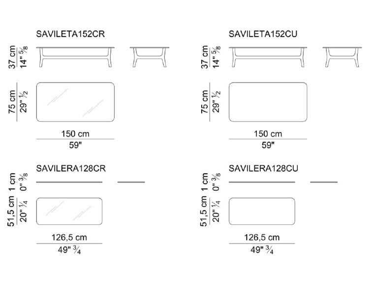 Прямоугольный Хрустальный журнальный столик i 4 Mariani Savile Row ARCH-00084081 - Вид №5