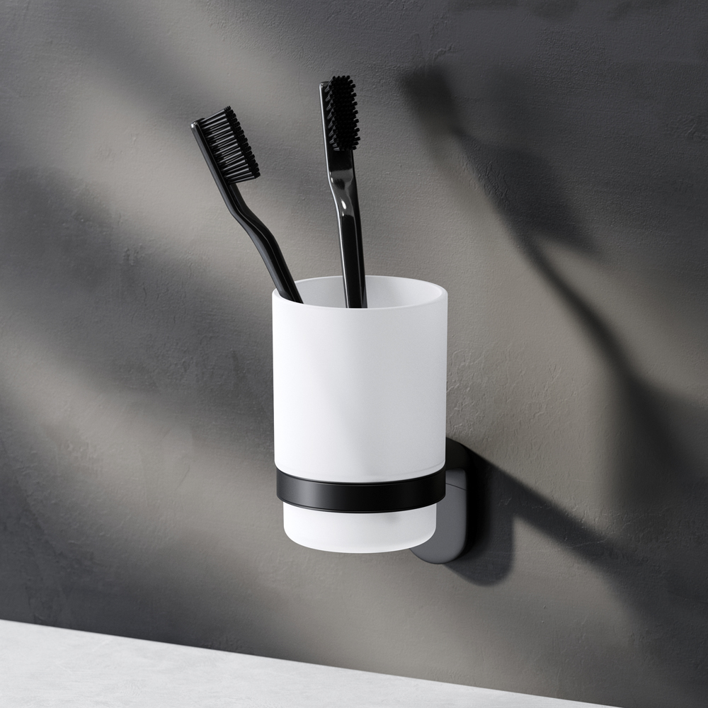 A8434322 Стеклянный стакан с настенным держателем AM.PM X-Joy 