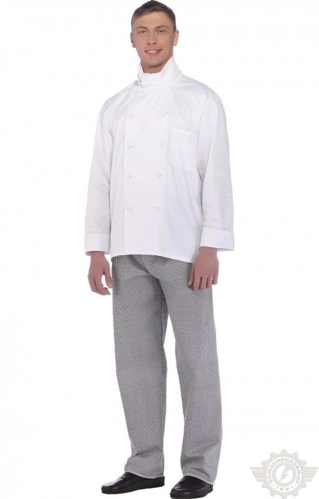 66025 Куртка поварская "Люкс" двубортная  Повар  размер 56-58/170-176 Спецодежда  - Вид №9