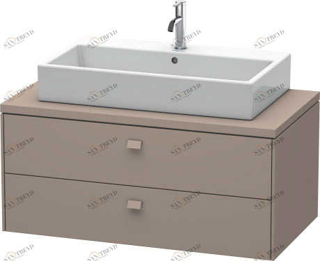 BR511904343 Тумбочка для консоли Brioso #BR5119 1020 x 550 мм Базальт матовый, декор Duravit