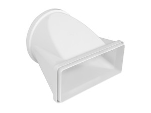 Горизонтальное соединение от круглой до прямоугольной трубы