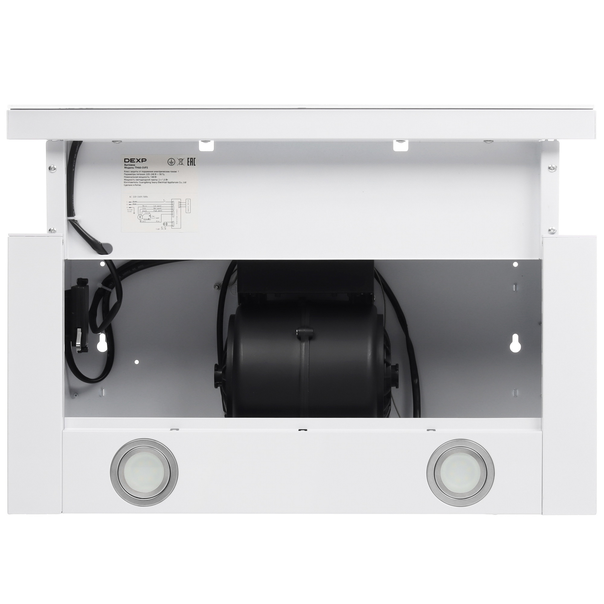9161709 Вытяжка телескопическая DEXP TH60-SVFS белый/белый STDN-0056450 - Вид №8