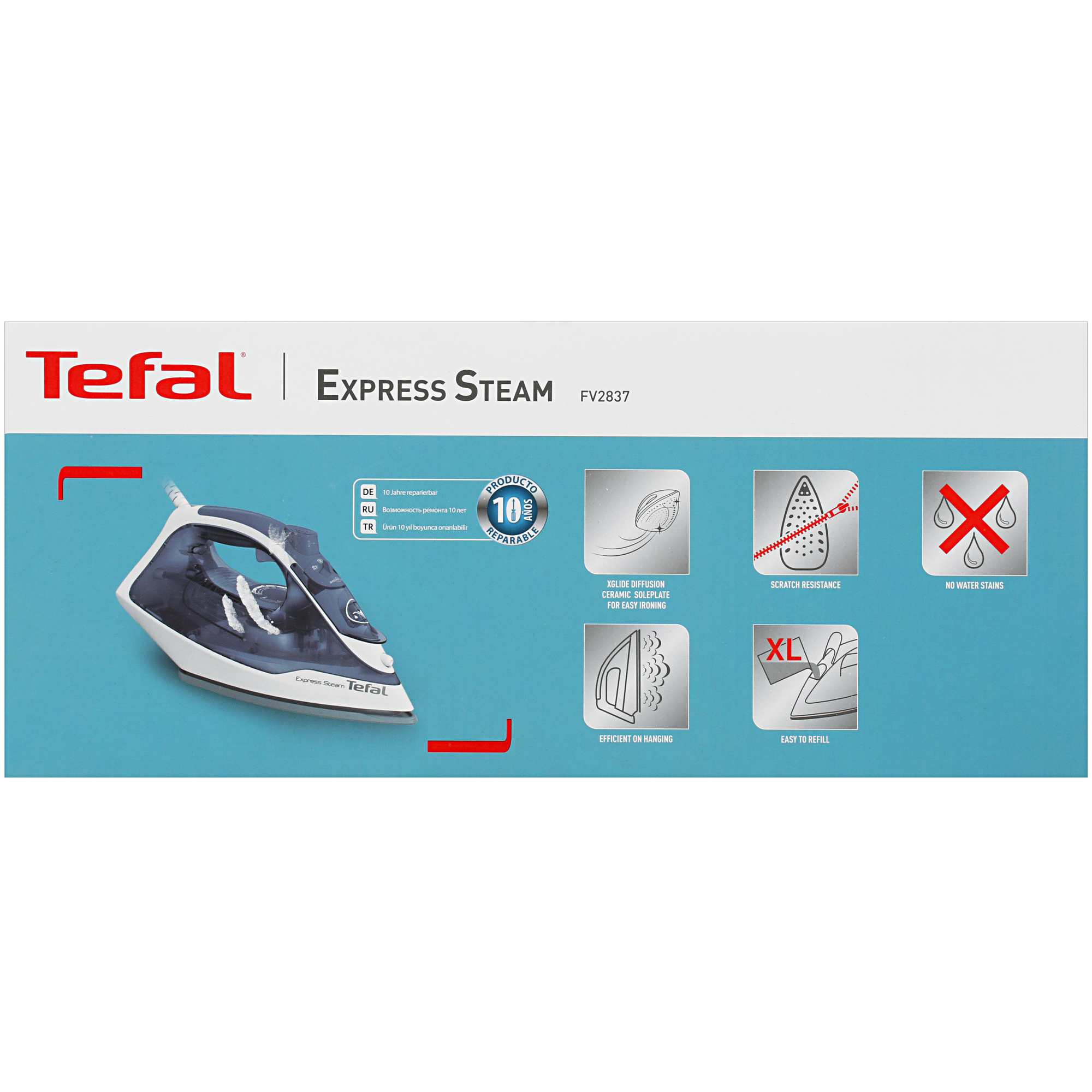 4790642 Утюг Tefal Express Steam FV2837E0 синий STDN-0010120 - Вид №7