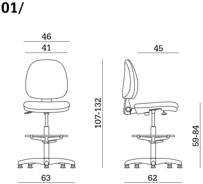 Linea Fabbrica Офисный стул с регулируемой высотой и подставкой для ног Tiger sun-id-1348932 - Вид №3