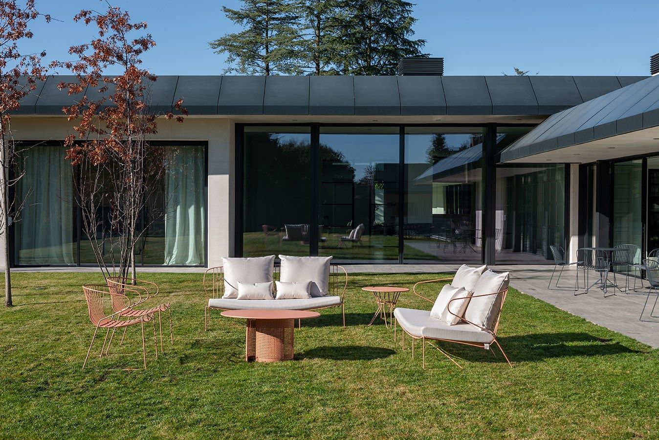 Круглый садовый столик из оцинкованной стали iSimar ARCH-00058561 - Вид №5