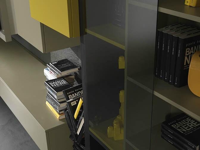 Fimar Оборудованная лакированная стена с тумбой под телевизор Side system sun-id-1375085 - Вид №3