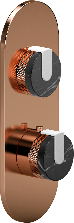 E-8026-R2MBE0-L1WT-RG-T Планка M-Series с 2 ручками - Внешняя часть GRAFF MOD+