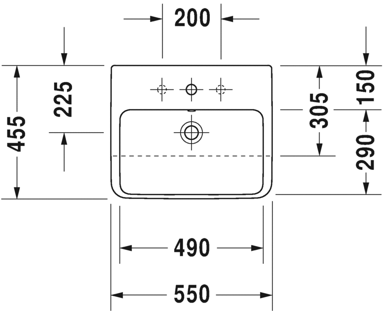 0378553200 Накладная раковина под столешницу  овальная Duravit ME BY STARCK - Вид №1