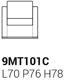 Marelli Кожаное кресло с подлокотниками Cubic sun-id-1429890 - Вид №5