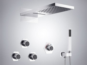 Набор для душа с 6 отверстиями из нержавеющей стали с ручным душем