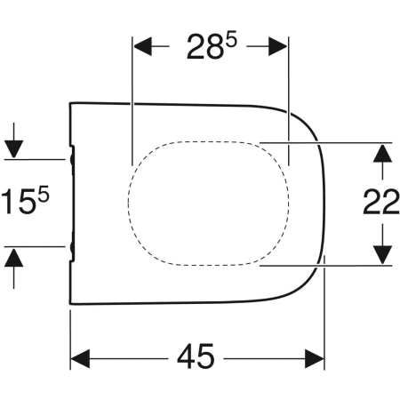 500.237.01.1 Сиденье для унитаза Geberit Smyle тонкое исполнение Geberit  - Вид №2