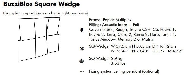 BuzziSpace Акустическая стеновая панель из ткани Buzziblox sun-id-1468904 - Вид №16